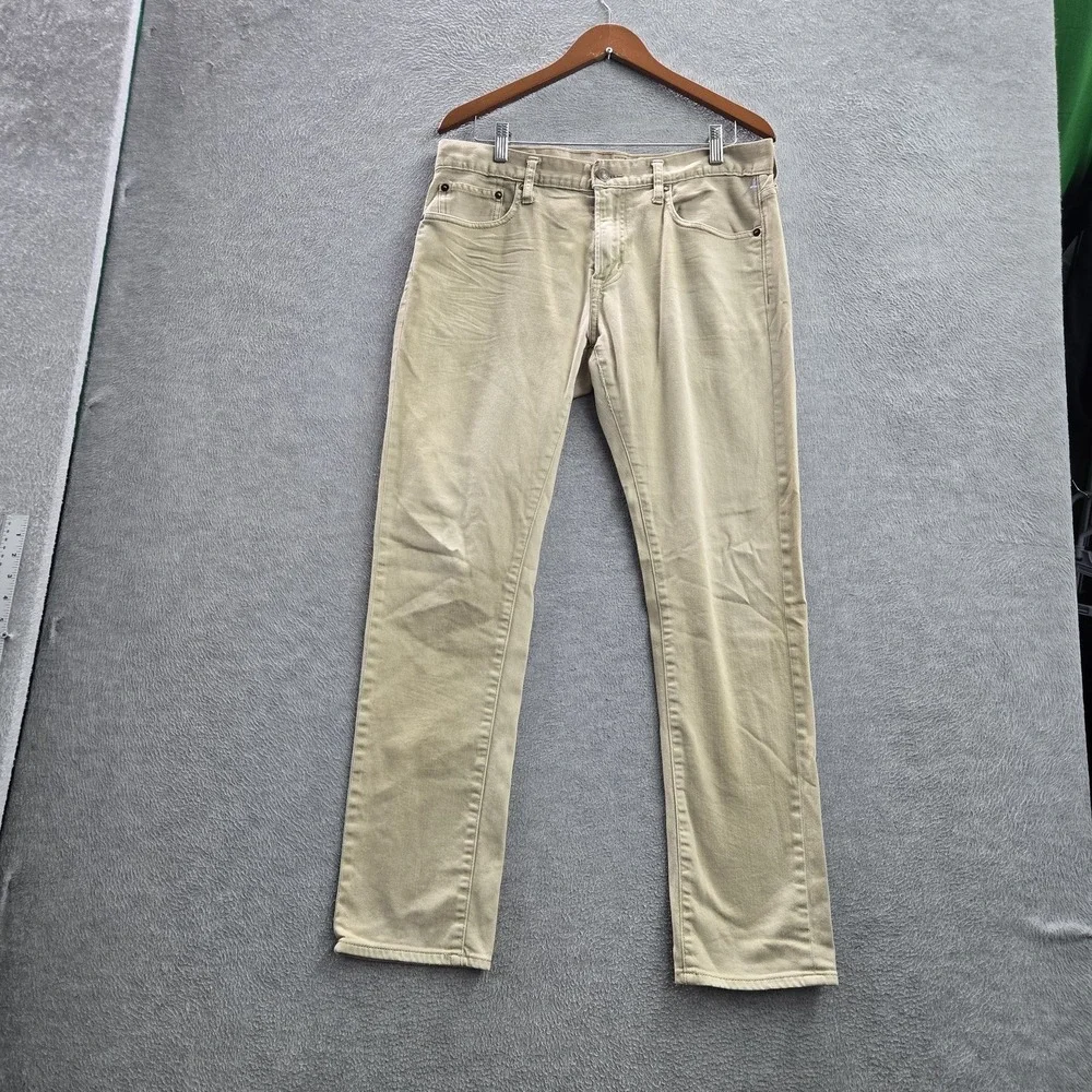 American Eagle Outfitters Men Jeans 33/32 Beige Pants Khakis Twill 30